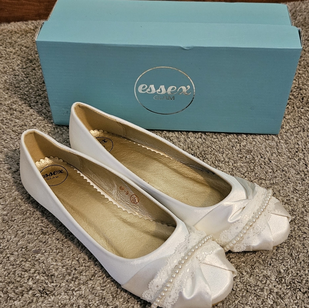 Bridal flats size 9
